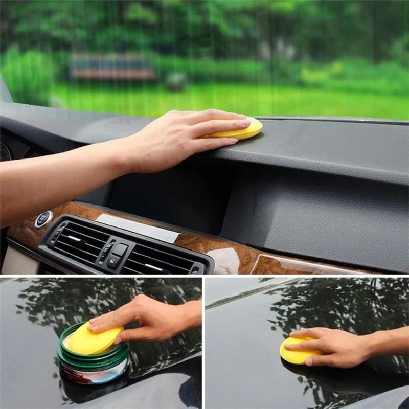 Cross-Border Car Waxing Sponge Round 4 Inch 100mm Cleaning Soft Foam Detail Sponge Tool
