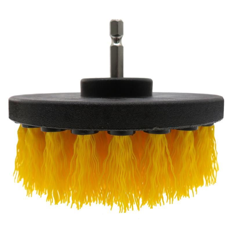 Electric Drill Brush Yellow 15-Piece Set Home Kitchen Cleaning Car Beauty Electric Cleaning Brush