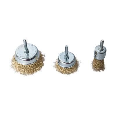 Fixtec Power Tool Accessories 1&quot; 2&quot; 3&quot; Stainless Steel Wire Brushes Wheel Wire End Brush with Shank