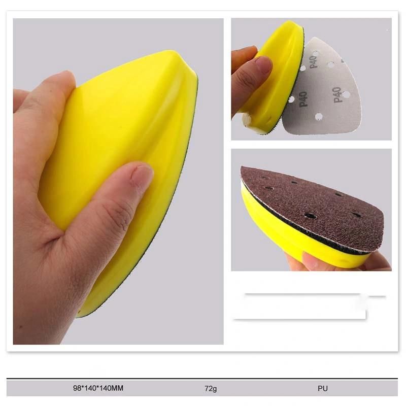 Cross-Border Supply 98*140mm Manual Mouse Polishing Disc Self-Adhesive Flocking Sandpaper Polishing Disc Car Cleaning