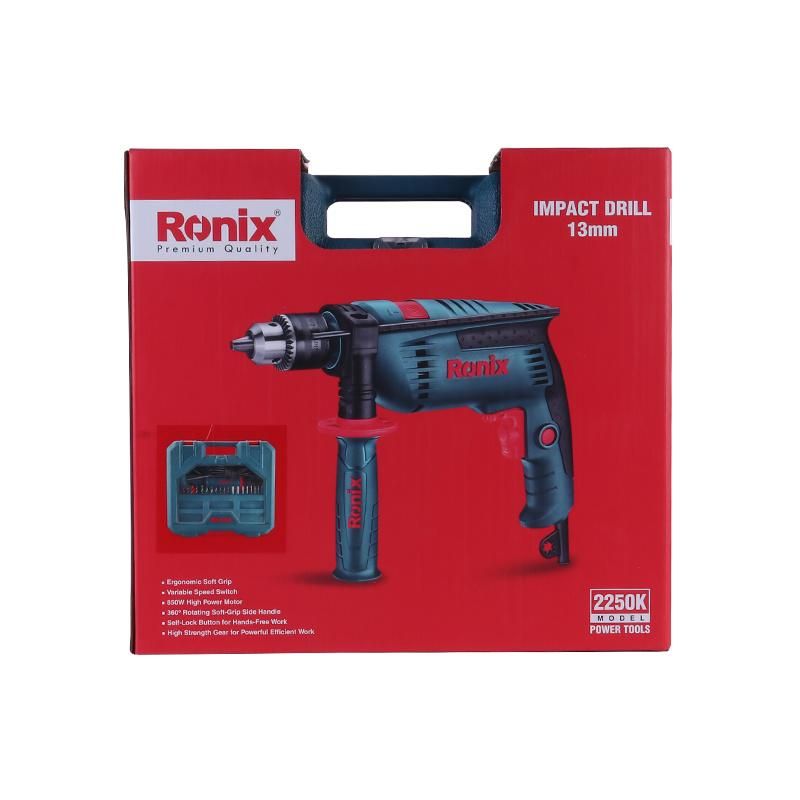 Ronix New Design Model 2250 Heavy Duty Good Quality 850W 13mm Electric Corded Hand Impact Drill Machine