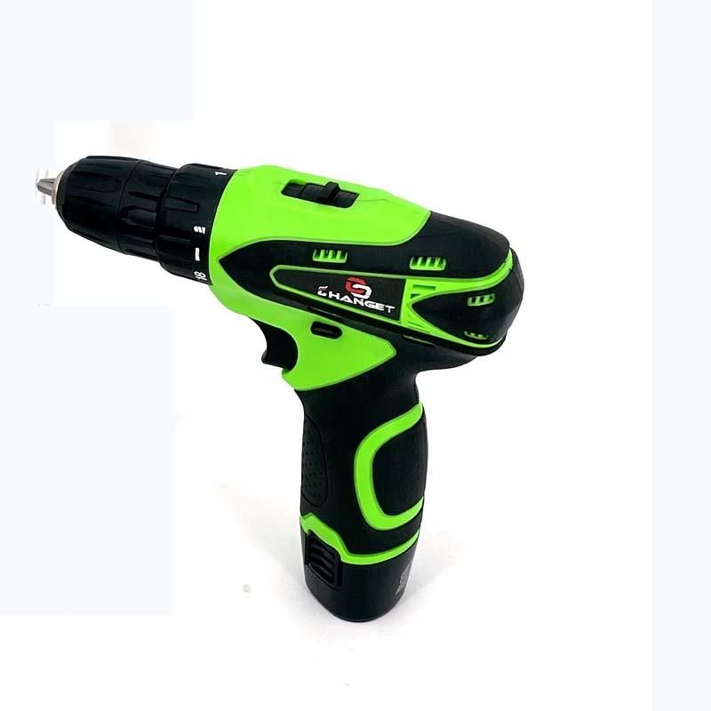 Cg-2013green Double Speed 12V 16.8V 21V Li-on Lithium Battery Professional Manufacturer Hand Rechargeable Forward and Reverse Impact Cordless Drill
