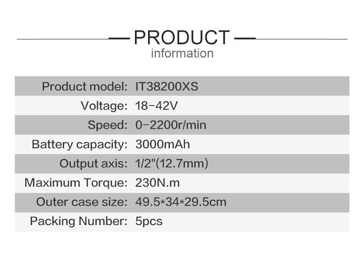 18V 3000mAh Classic Cordless Impact Wrench / Competitive Price