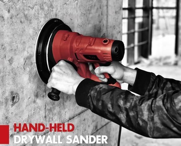 180mm Auto Vacuum Handheld Portable Drywall Finisher Putty Sanding Machine Polisher Drywall Sander