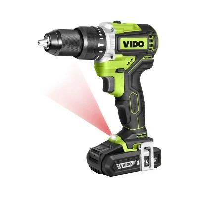 Vido Industrial Professional Tools 18V Lithium Brushless Impact Drill
