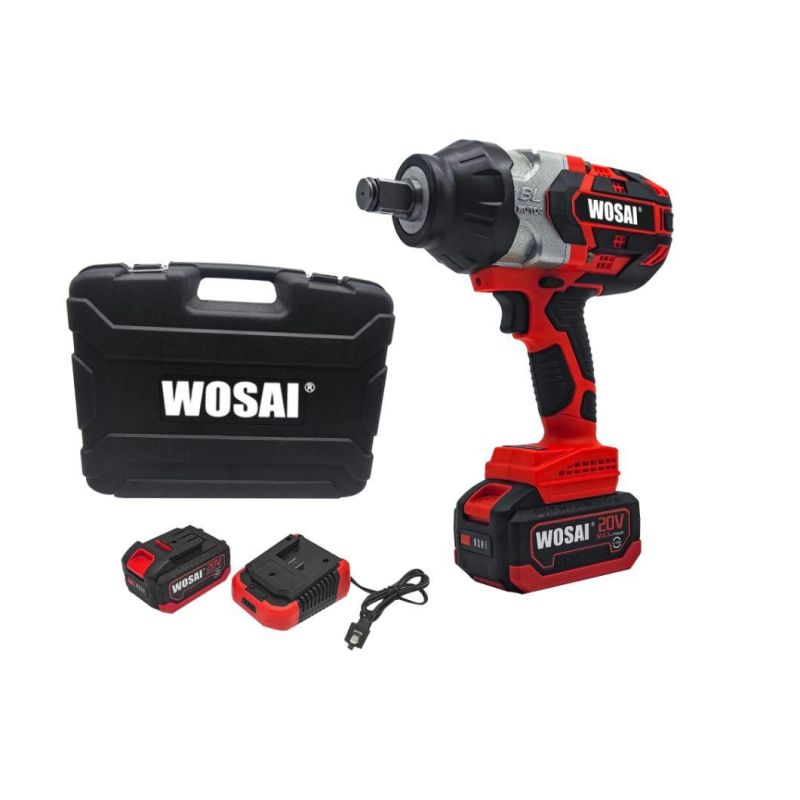 18V 20V 21V Wosai Electric Wrench 3/4 Strong Impact Wrench Heavy Duty Cordless Power Wrenches