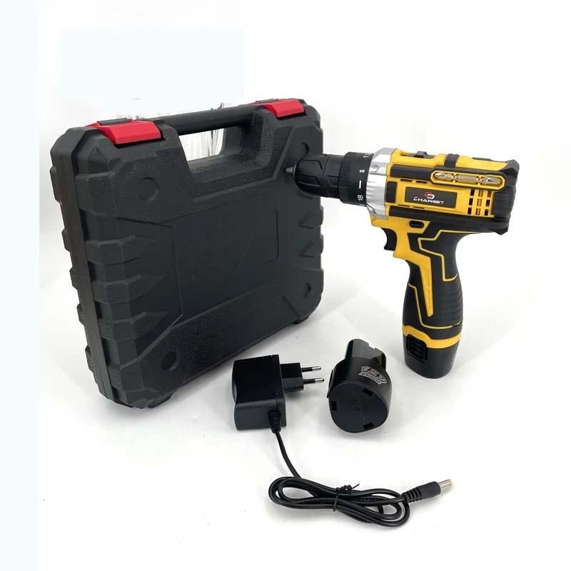 Cg-2020yellow Double Speed 12V 16.8V 21V Li-on Lithium Battery Professional Manufacturer Hand Rechargeable Forward and Reverse Impact Cordless Drill