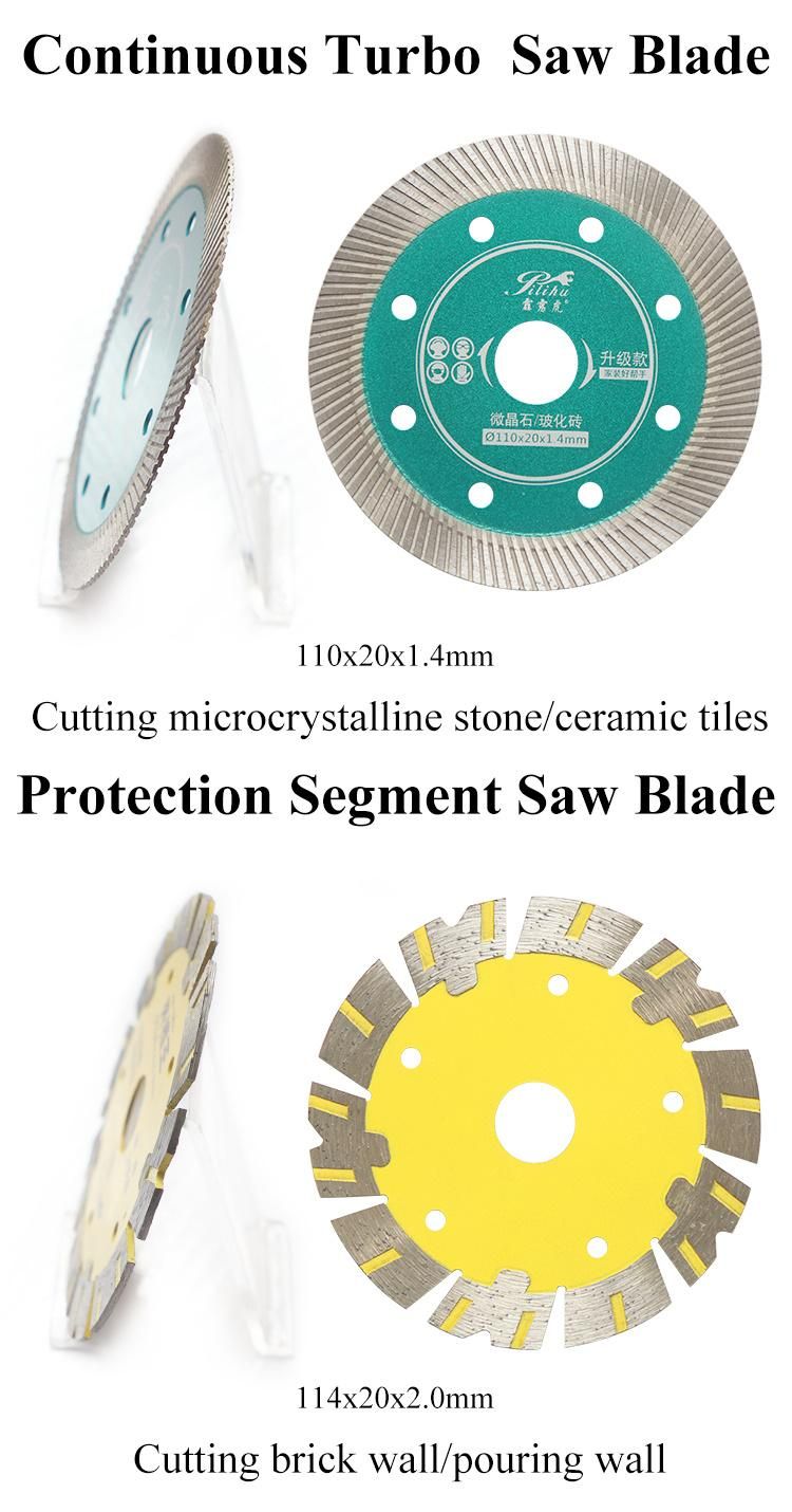 Hot Press Turbo Diamond Circular Saw Blade for Ceramic Tile Porcelain Granite