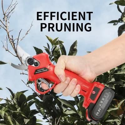 25mm Lithium Battery Electric Pruning Shears Charging Garden Bypass Pruning Scissors