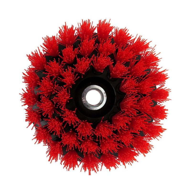 4 Inch Hollow Rodless M14-2 Electric Cleaning Brush Red Disc Brush Cleaning Brush