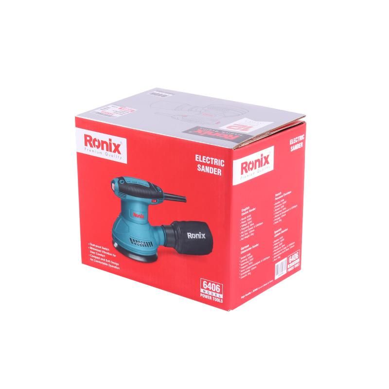 Ronix 6406 Power Tools 125mm 320W Electric Random Orbital Sander with Sanding Papers
