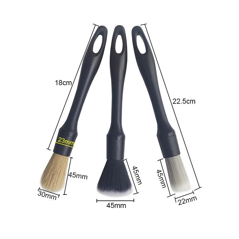 Cross-Border Supply Detail Brushes 3-Piece Set of Car Cleaning Interior Cleaning Brushes Wheel Gap Cleaning Wheel Brushes