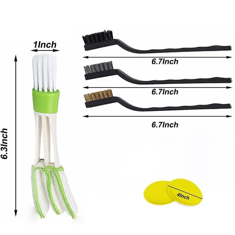 Cross-Border Supply Car Cleaning Brush 12-Piece Set of Car Interior Dust Removal Detail Brush Glass Cleaning Cloth Wheel Brush