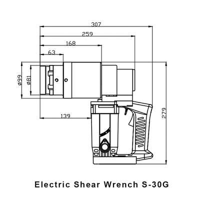 A490 A325 Tc Bolt Electric Shear Gun, Tc Gun 1-1/4&quot;