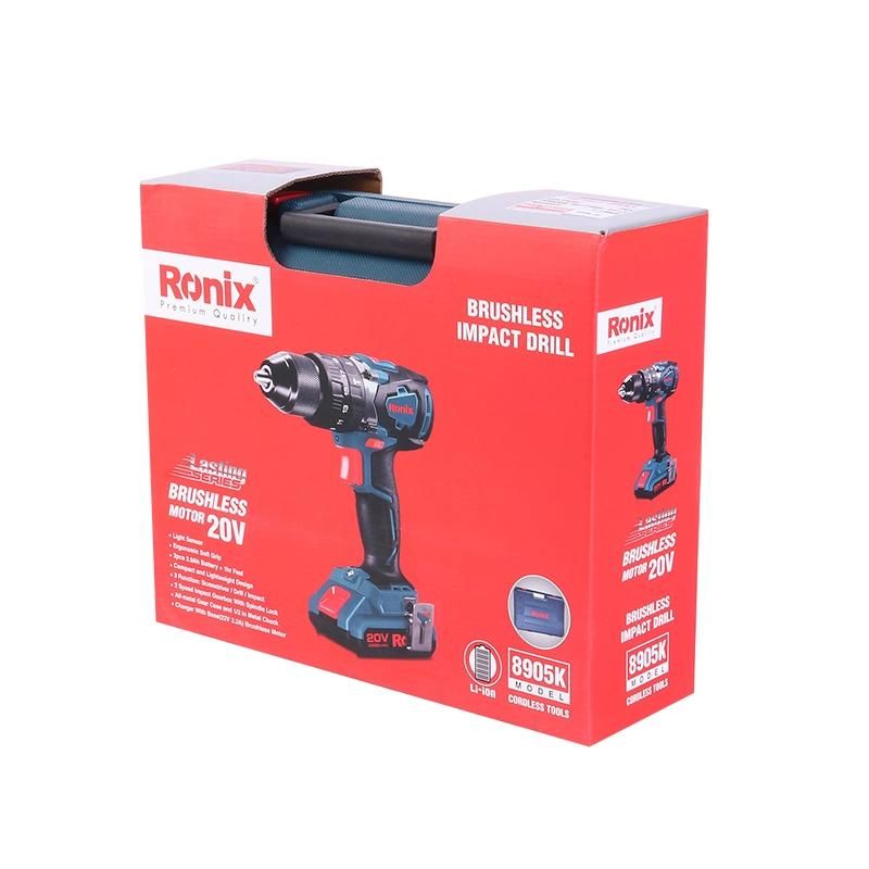 Ronix Lasting Series 13mm Chuck Size Brushless Hammer Drill Kit