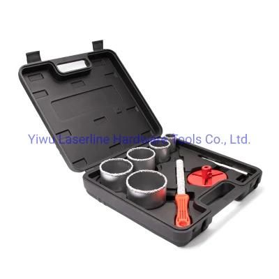 8PCS Tungsten Carbide Grit Coated Tile Hole Saw Kit