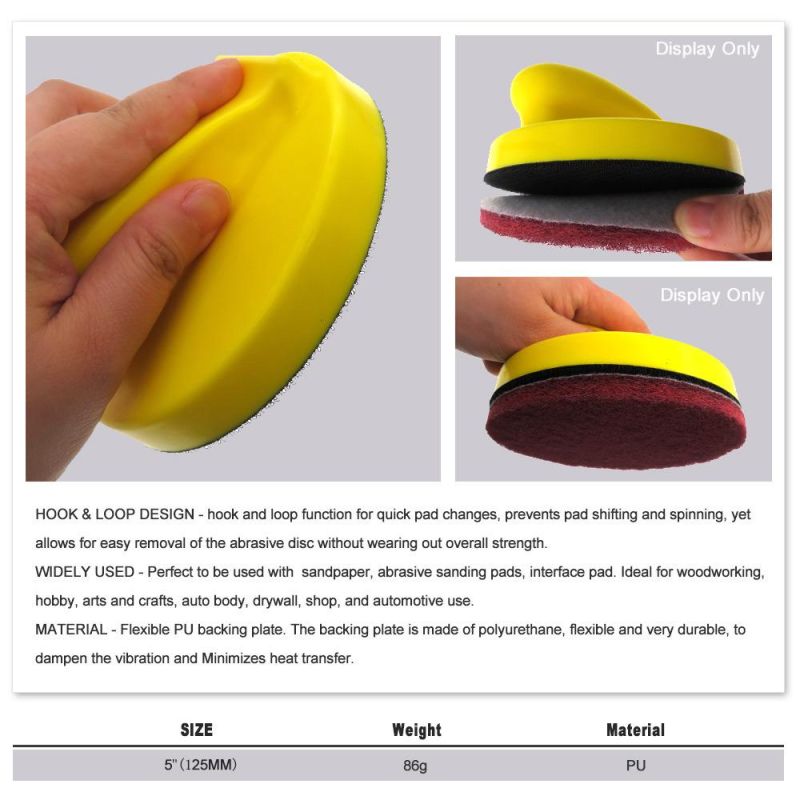 Cross-Border Supply 5 Inch 125mm Manual Dovetail Polishing Disc Self-Adhesive Flocking Sandpaper Polishing Disc Car Cleaning