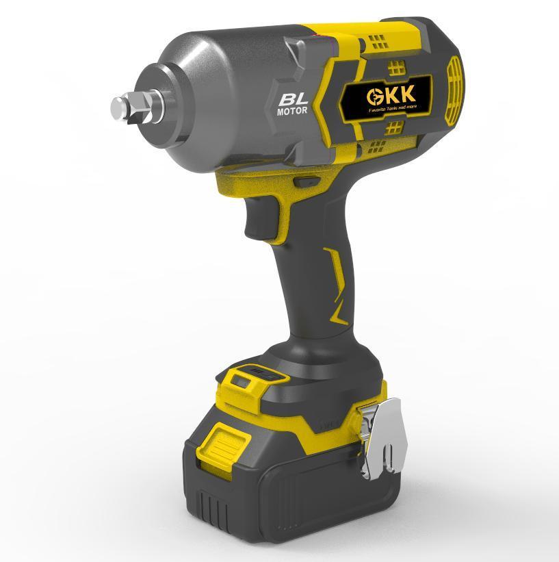 China Factory Power Tools 21V 1200n. M. Brushless Impact Wrench with 4.0A Battery Cordless Drill Electric Tool Power Tool