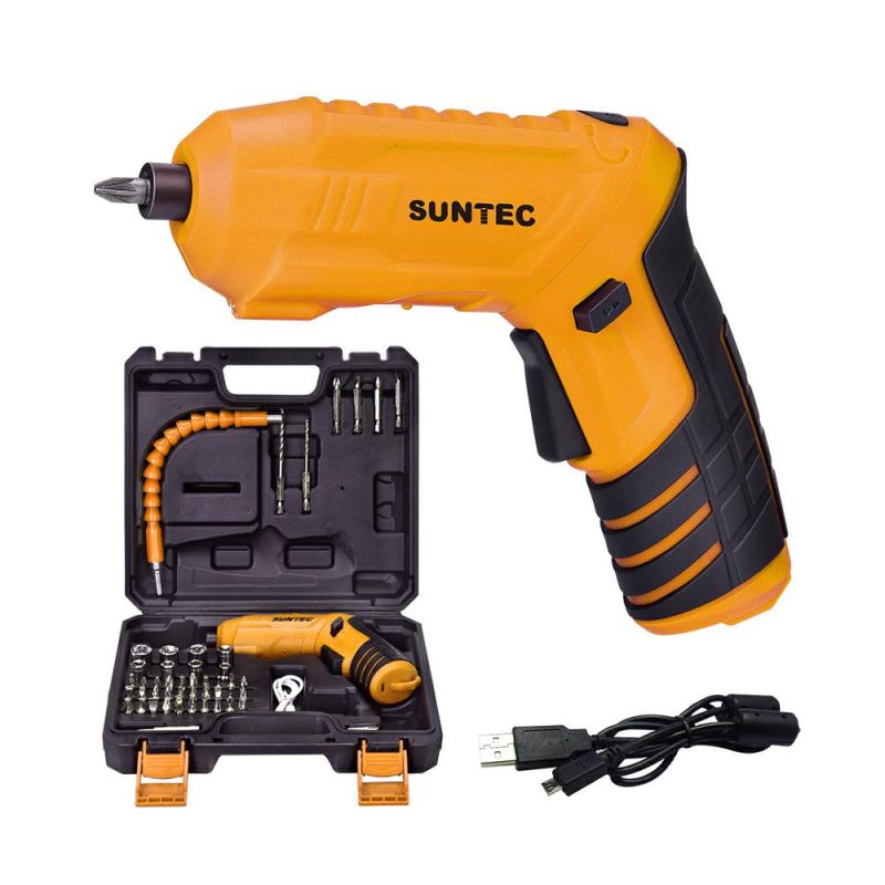 4V Palm-Sized Cordless Screwdriver with Flexible Shaft and Double Blister Package