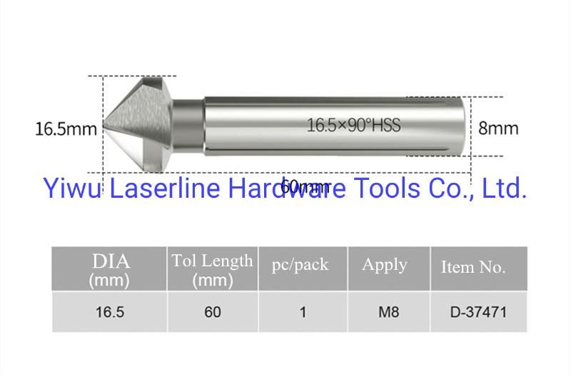 Original Makita Drill Bit for Metal Cu Ni Zn Hole Chamfering HSS Co5% Round Shank 3 Flutes Countersink Drill Bit