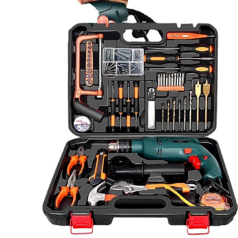 33PCS Professional Electric Hand Power Tools Kit Box Set 13mm Electric Drive Impact Drill Combination Tool Set