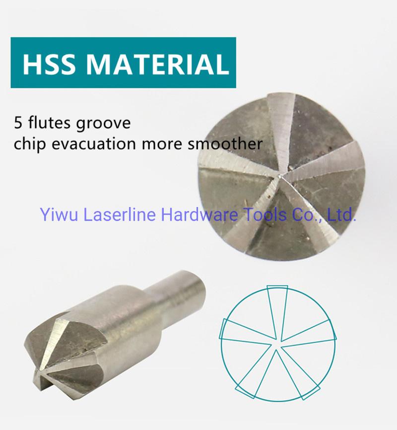 Original Makita HSS Round Shank 5 Flutes Countersink Drill Bit for Metal Cu Ni Zn Hole Chamfering