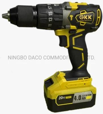 High-Quality 20V 4000mAh Lithium Battery Brushless Impact Drill Electric Tool Power Tool