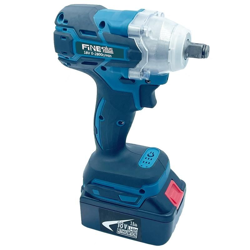 Brushless Cordless Impact Wrench 1/2 Inch 18V Battery