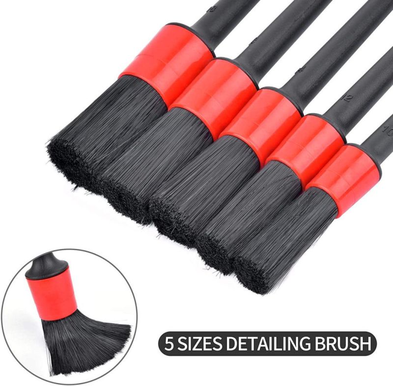 Cross-Border Supply Wheel Cleaning Wheel Brush 10-Piece Set Car Beauty Cleaning Detail Brush Car Interior Cleaning Brush