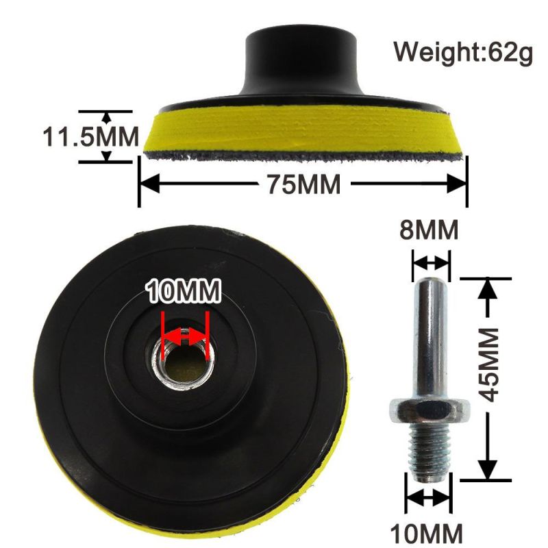 Cross-Border Supply 3-Inch 20-Piece Car Polishing Sponge Car Beauty Cleaning Waxing Polishing Car Wash Sponge