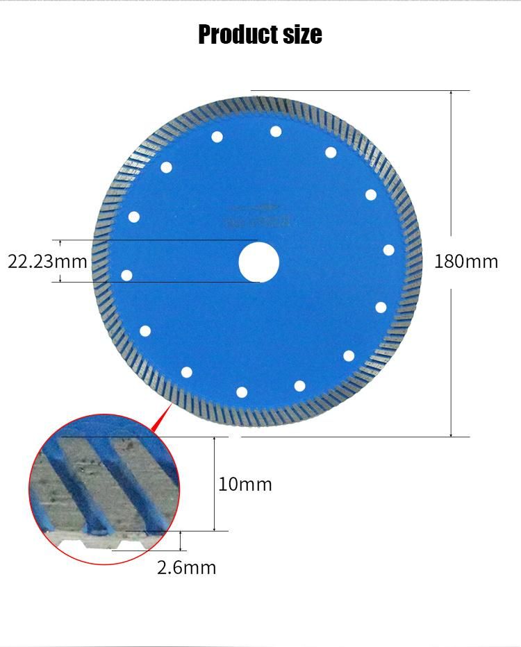 Dry Wet Cut Segmented Turbo Rim Stone Concrete Tiles Marble Granite Diamond Saw Blade