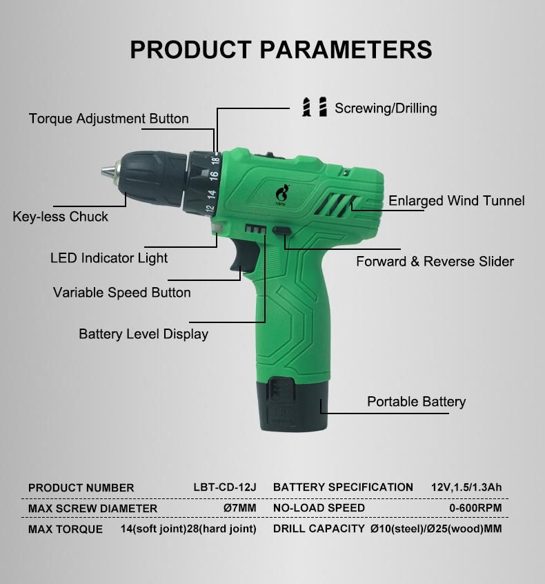 Hypermax 12V Two Speed Li-ion Battery Power Cordless Electric Screwdriver