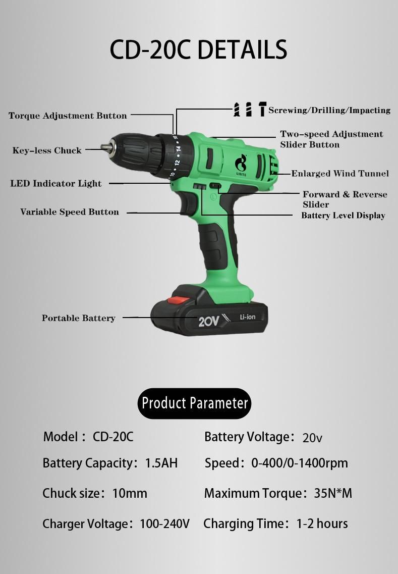 Nextop 12V Li-ion Mini Screwdriver Lithium Battery Cordless Impact Drill