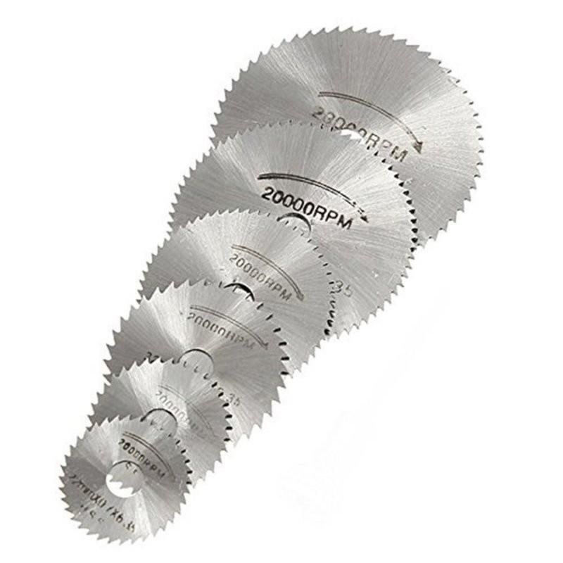 7PCS HSS Rotary Tools Mini Circular Saw Blades Cutting Discs Set High Quality Drill Mandrel Cutoff Cutter Power Tools Multitool