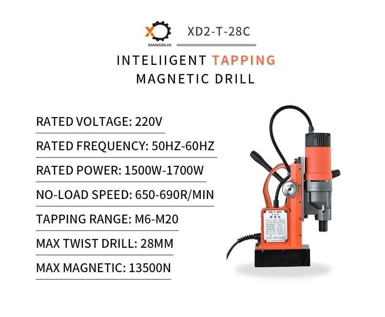 Xd2-T-28c* Professional Mag Tapping Drill Machine Manufacturer Drill Press Customized 28mm/1500W Magnetic Tapping Drill