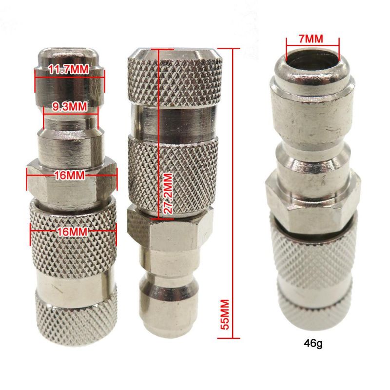 Cross-Border Supply Copper Nozzle 360 Metal Nickel-Plated High-Pressure Cleaner 1/4 Inch Quick-Connect Water Gun Nozzle