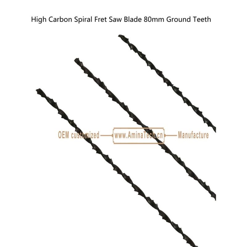 Aminatech High Carbon Spiral Fret Saw Blade 80mm Ground Teeth,Jig Saw Blade