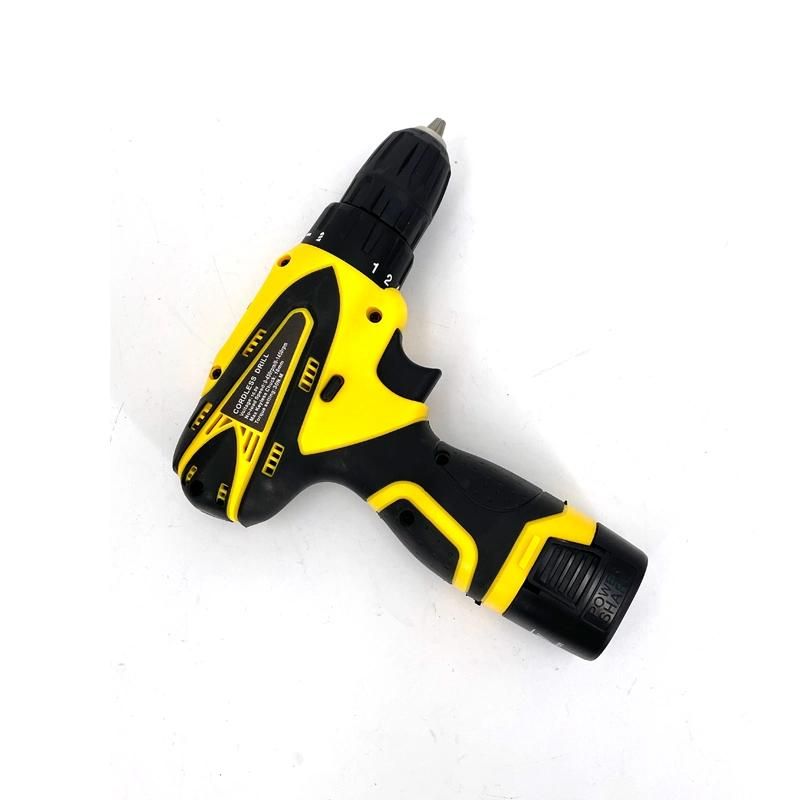 Cg-2002 Yellow Double Speed 12V 16.8V 21V Li-on Lithium Battery Professional Manufacturer Hand Rechargeable Forward and Reverse Impact Cordless Drill