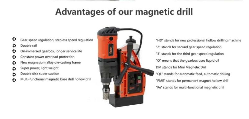 High Quality Portable Magnetic Base Drilling Machine Cayken Kcy-55/2qe Portable Magnetic Drill