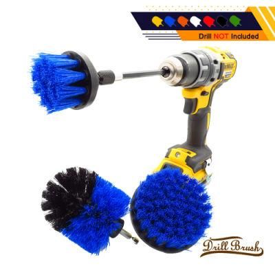 Electric Drill Brush Blue 4-Piece Set 2 Inch 3.5 Inch 4 Inch Electric Cleaning Brush