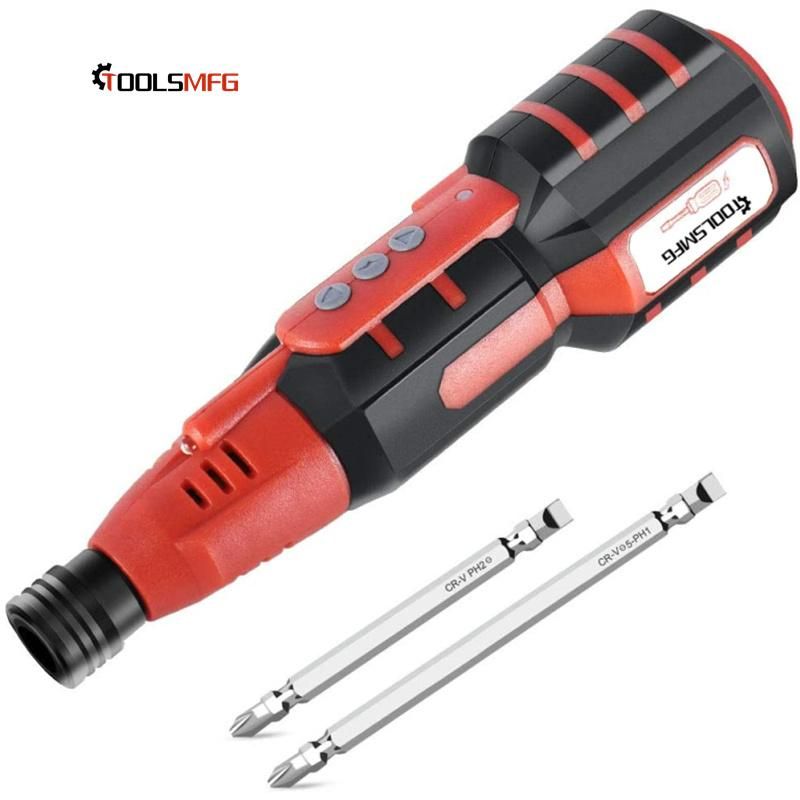 Toolsmfg 3.6V Mini USB Rechargeable Electric Screwdriver with LED Indicator Light and Power Detection