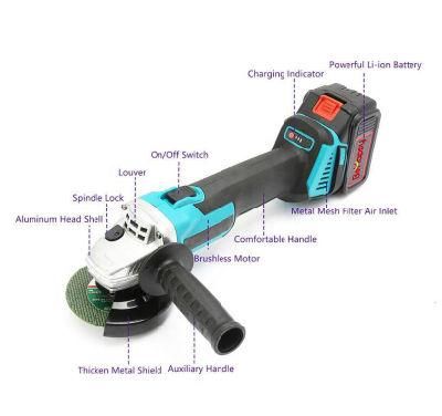 Behappy Customized 21V Electric Cordless Angle Grinder Quick Charge Power Tools