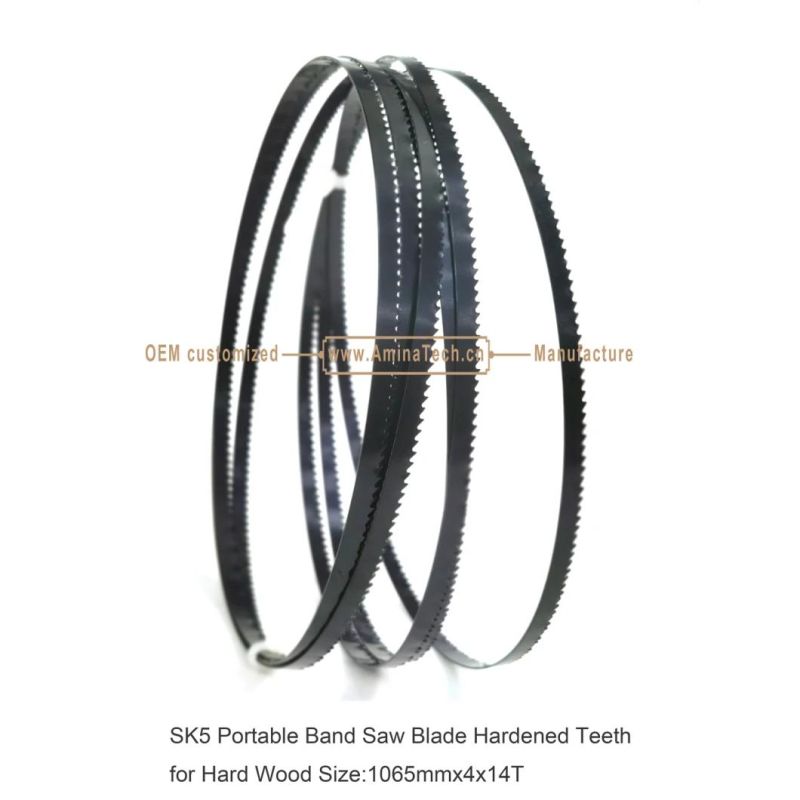 SK5 Portable Band Saw Blade Hardened Teeth for Hard Wood Size:1065mmx4x14T