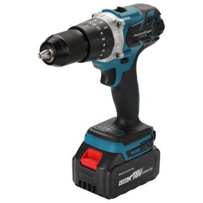 18 Volt Electric 13mm Cordless Tool Brushless Impact Drill Hammer Screw Driver Torque Electric Tools Parts