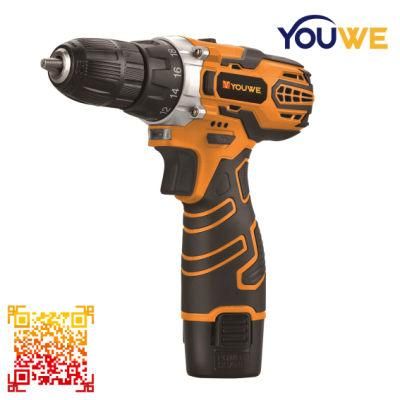 Youwe Cordless Drill, Two Speed Driver, Cordless Drill Set - Includes Two Lithium Ion Batteries, 12V Charger. Drill Bits &amp; Soft Carrying Bag (option)