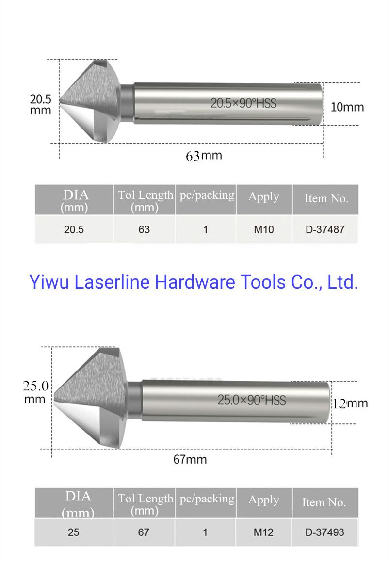 Original Makita Drill Bit for Metal Cu Ni Zn Hole Chamfering HSS Co5% Round Shank 3 Flutes Countersink Drill Bit