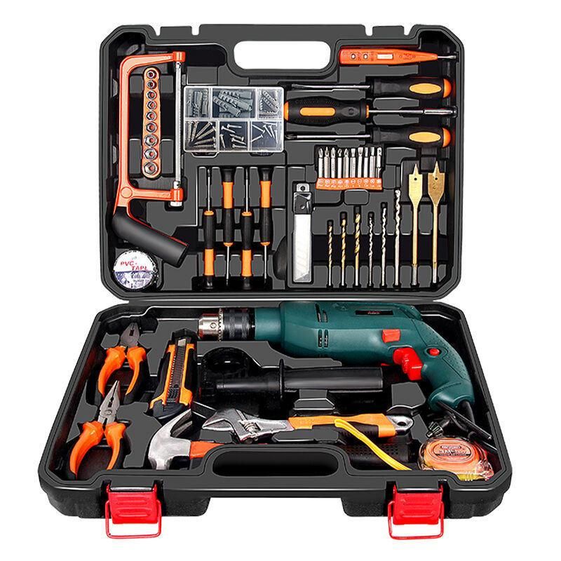 33PCS Professional Electric Hand Power Tools Kit Box Set 13mm Electric Drive Impact Drill Combination Tool Set