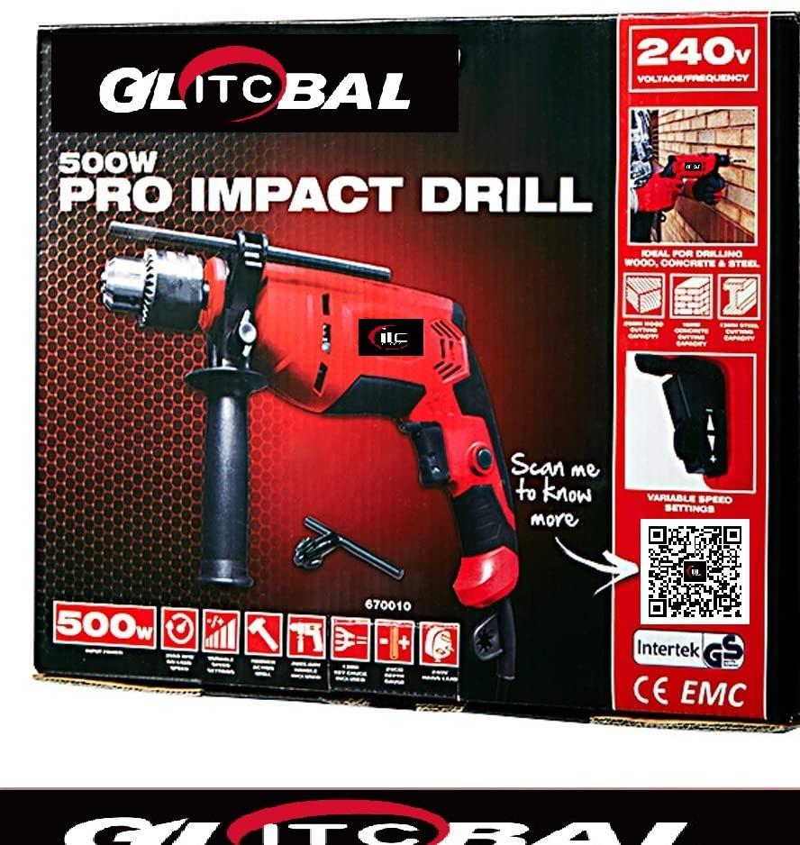 500W Powerful Electric Impact Drill Power Tool