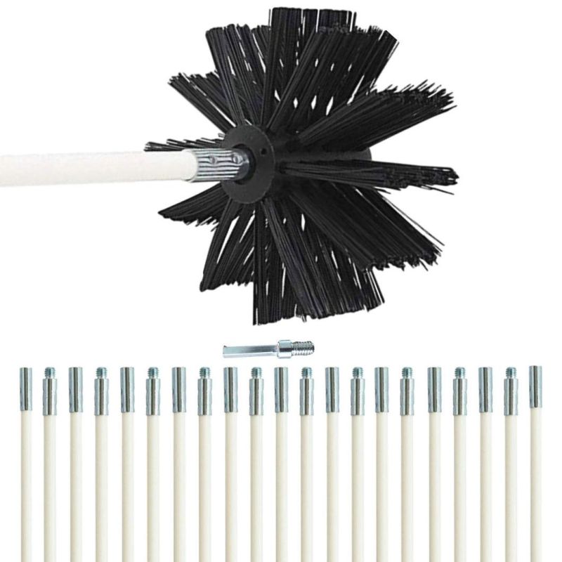 Pipe Brush Set 30 Inch Chimney Brush Dryer Electric Flue Brush