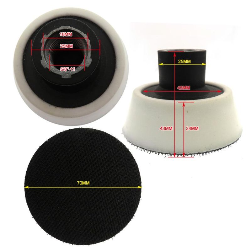 70mm  Backup Sanding Pad with 5/8′′-11 Thread PU Sander Disc